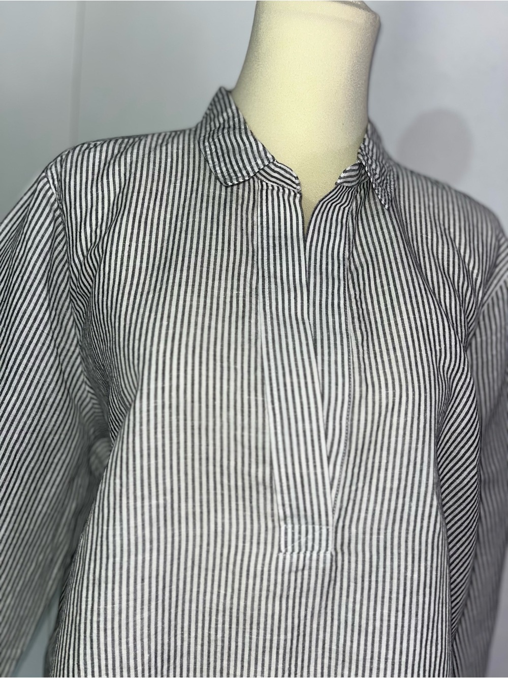 J Crew Linen Striped Buttonless Tunic • Linen & Cotton • NWOT - Picture 3 of 15